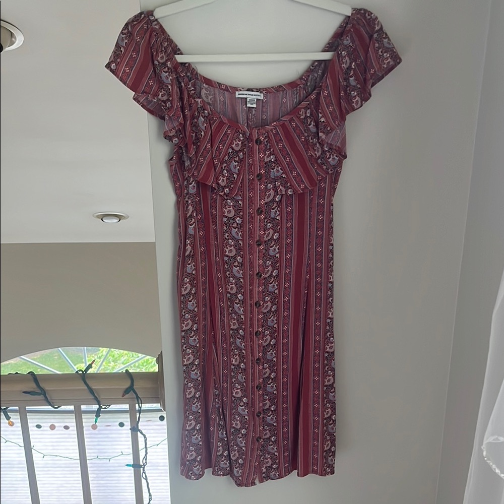 AEO Floral Red Minidress